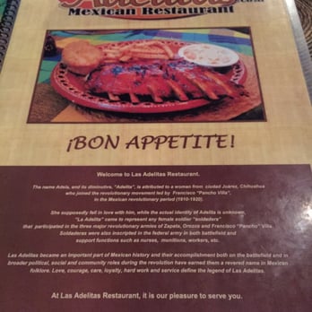 Las Adelitas - the menu. - Mexican Near Me - Puerto Vallarta, JAL
