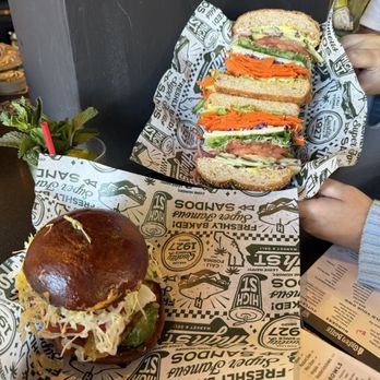 High St Deli Headquarters - Bayweird Burger and veggie sandwich - Burgers Near Me - San Luis Obispo, California High St Deli Headquarters - Bayweird Burger and veggie sandwich - Burgers Near Me - San Luis Obispo, California