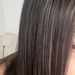 Nancy's Hair Design - Love the lighter strips /highlights she did. She did an awesome job!