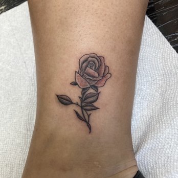 Fine Tattoo Work - Rose - Tattoo Near Me - Orange, California