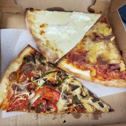 Village at Bruno's - Veggie Slice. White Slice. Hawaiian Slice.