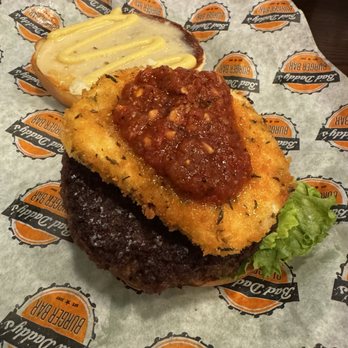 Bad Daddy's Burger Bar - Fried Mozzarella Burger sub impossible burger - Bars Near Me - Summerville, South Carolina Bad Daddy's Burger Bar - Fried Mozzarella Burger sub impossible burger - Bars Near Me - Summerville, South Carolina