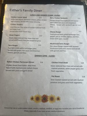Menu photo 5 Esther's Family Diner Fort Sumner, NM