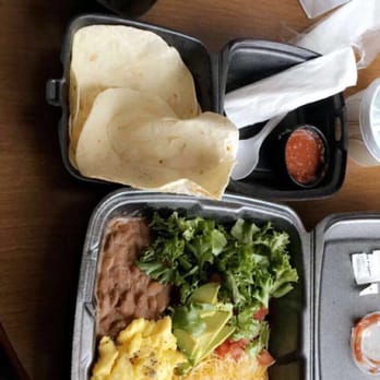 Eggington's - Traveling for work in Casper so I got it to-go. Really good vegetarian option (without sour cream in this pic) in the Breakfast Tacos. - Breakfast & Brunch Near Me - Casper, Wyoming