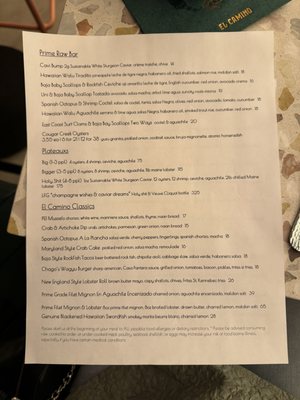 Menu photo 8 El Camino El Paso, TX