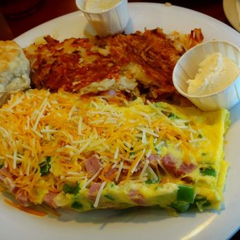 Stacks Kitchen - Western omelette, hash browns, and a biscuit. - Breakfast & Brunch Near Me - Matthews, North Carolina