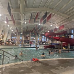 Astoria Aquatic Center - Swimming pool from the pool deck on a Saturday afternoon in winter