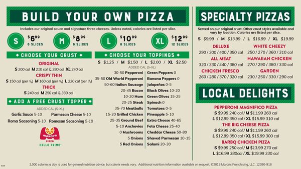 Menu photo 2 Marco's Pizza Frisco, TX Menu photo 2 Marco's Pizza Frisco, TX