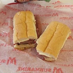 Mr Submarine - One of my favorites simple scrumptious the king combo roast beef corned beef no veggies cheese heated up sauce chips a can of pop 9/22/23