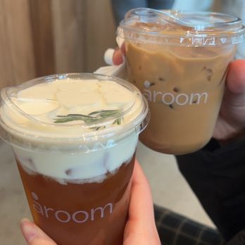 Aroom Coffee - Peach Tea with Salty Cream + Saigon Brown - Coffee & Tea Near Me - Seattle, Washington Aroom Coffee - Peach Tea with Salty Cream + Saigon Brown - Coffee & Tea Near Me - Seattle, Washington