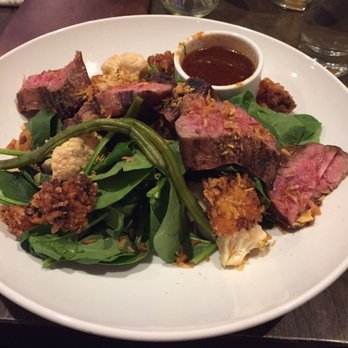 Swift's Attic - Korean steak salad (pickled green beans and cauliflower not listed in description). - New American Near Me - Austin, Texas