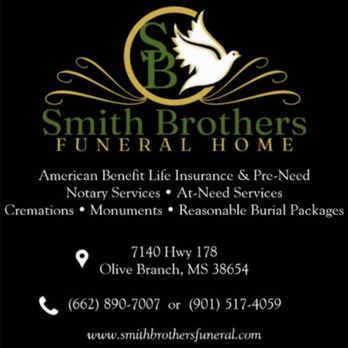 Smith Brothers Funeral Home - Funeral Services & Cemeteries Near Me - Olive Branch, Mississippi Smith Brothers Funeral Home - Funeral Services & Cemeteries Near Me - Olive Branch, Mississippi