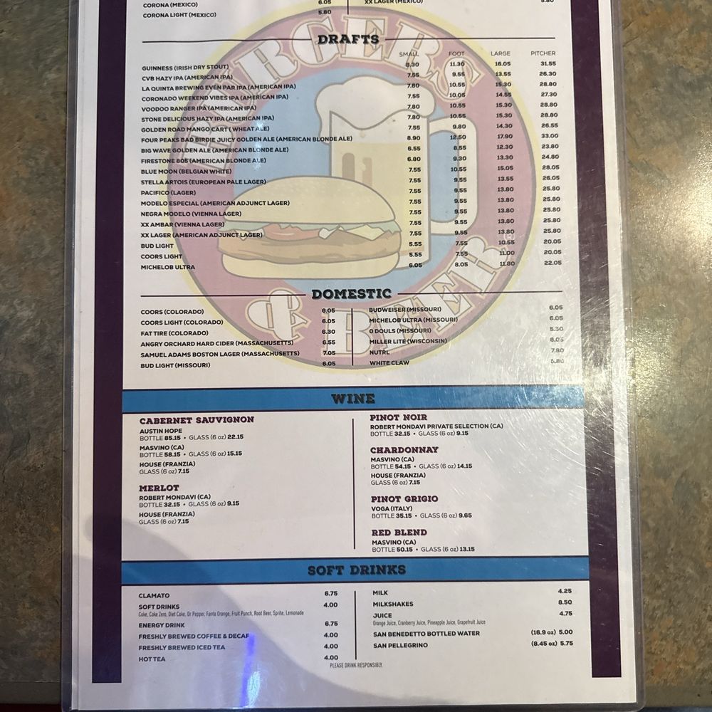 Burgers & Beer - Drink Menu - American Near Me - La Quinta, California Burgers & Beer - Drink Menu - American Near Me - La Quinta, California