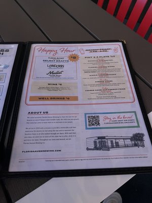 Menu photo 7 Florida Avenue Brewing Tampa Bay, FL