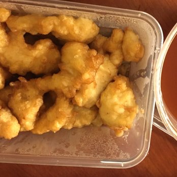 L'Asia City - Sweet and Sour Chicken Fritter. The sauce was ok, but we liked the sweet chili sauce cup that was in the bag. - Restaurants Near Me - Lens, WHT