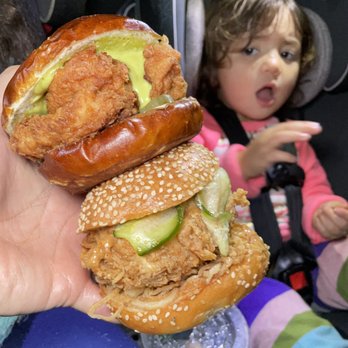 Double Chicken Please - Buttermilk Fried Chicken Sandwich ($12) and Tofu Sesame Peanut Butter Sandwich ($11) - Cocktail Bars Near Me - New York, New York Double Chicken Please - Buttermilk Fried Chicken Sandwich ($12) and Tofu Sesame Peanut Butter Sandwich ($11) - Cocktail Bars Near Me - New York, New York