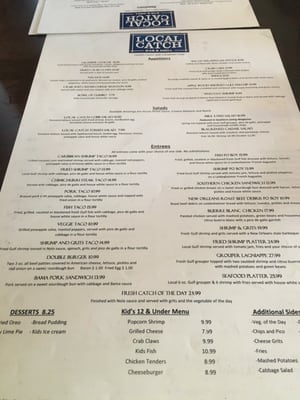 Menu photo 6 Local Catch Bar & Grill Santa Rosa Beach, FL
