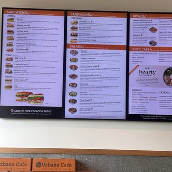 Urbane Cafe - Menu from the inside - Salad Near Me - Long Beach, California Urbane Cafe - Menu from the inside - Salad Near Me - Long Beach, California