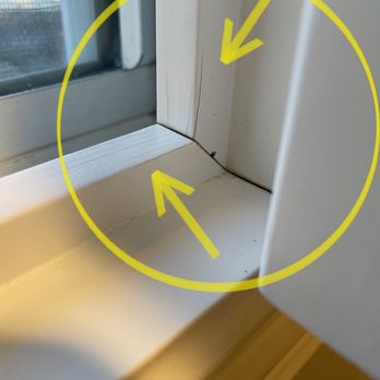 Maggie's Shutters and Blinds - Cracked sill. Split wood. Not even 2 years old - Shades & Blinds Near Me Maggie's Shutters and Blinds - Cracked sill. Split wood. Not even 2 years old - Shades & Blinds Near Me