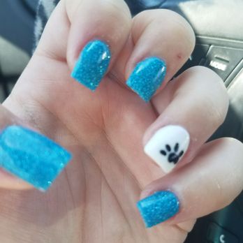 Instyle Nail Spa - Nexgen done by Knee. Cute little paw print for a design. She's so gentle and really takes her time. Thanks Knee! - Nail Salons Near Me - Highland, California