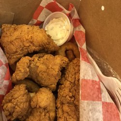 Fried Catfish with Onion Rings