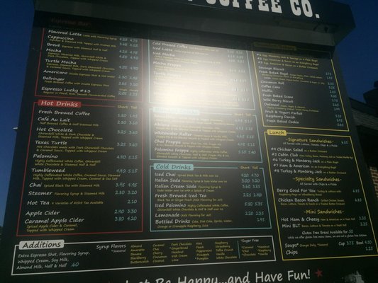Menu photo 1 Cabin Coffee Goshen, IN