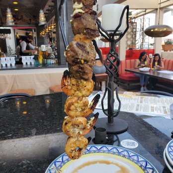Cafe Sevilla - Brochetas-shrimp and beef - Spanish Near Me - Costa Mesa, California