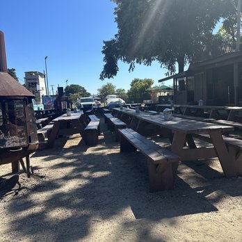 Lee Harvey's - Outdoor seating and fire pit - American Near Me - Dallas, Texas