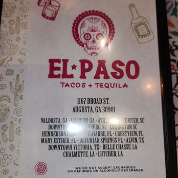 El Paso Tacos & Tequila - Tacos Near Me - Augusta, Georgia El Paso Tacos & Tequila - Tacos Near Me - Augusta, Georgia
