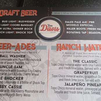 Tom Davis Saloon - Beer aids and ranch waters menu - Bars Near Me - Loveland, Colorado Tom Davis Saloon - Beer aids and ranch waters menu - Bars Near Me - Loveland, Colorado