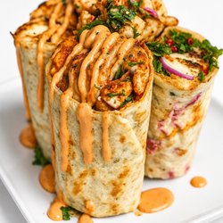 Capital Doner - Chicken Wrap: Fresh chicken döner wrapped with crisp vegetables and flavorful sauces.