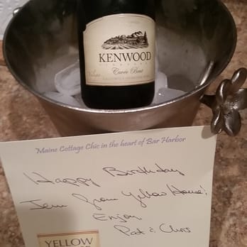 Yellow House Bed & Breakfast - Birthday card and champagne, thanks again Pat and chris! - Bed & Breakfast Near Me - Bar Harbor, Maine Yellow House Bed & Breakfast - Birthday card and champagne, thanks again Pat and chris! - Bed & Breakfast Near Me - Bar Harbor, Maine