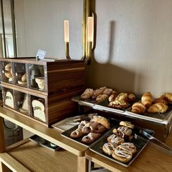 Fairmont Chicago, Millennium Park - All kinds of baked goodies and breads for breakfast in the lounge.