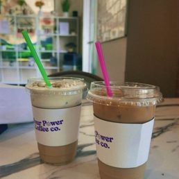 Salty Pistachio Pop, iced vanilla latte Salty Pistachio Pop, iced vanilla latte
