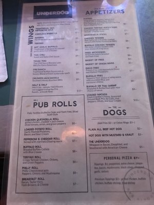 Menu photo 2 Underdog Bar & Grill Haledon, NJ Menu photo 2 Underdog Bar & Grill Haledon, NJ
