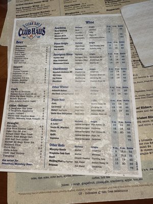 Menu photo 4 Clear Sky Club Haus Palm Harbor, FL
