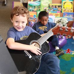 Holy Cross Elementary School - Music with first grade. Also, Sr. Barbara, amazing music teacher.