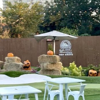 Raleigh Beer Garden - Out back at Hop Shots mini golf they have a small pumpkin patch - Beer Gardens Near Me - Raleigh, North Carolina Raleigh Beer Garden - Out back at Hop Shots mini golf they have a small pumpkin patch - Beer Gardens Near Me - Raleigh, North Carolina