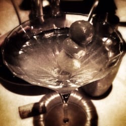Preston's Steakhouse - Meat & Potato Martini with Bacon and Blue Cheese Olives.