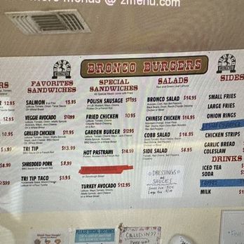 Bronco Burgers - February 2023 Prices - Burgers Near Me - Paso Robles, California