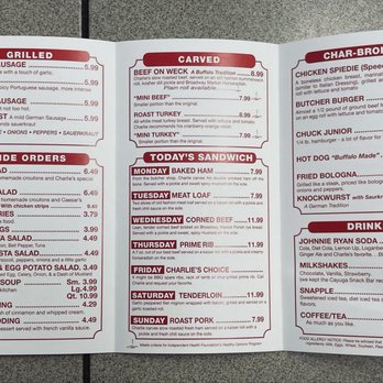 Charlie the Butcher's Kitchen - Menu - Sandwiches Near Me - Buffalo, New York