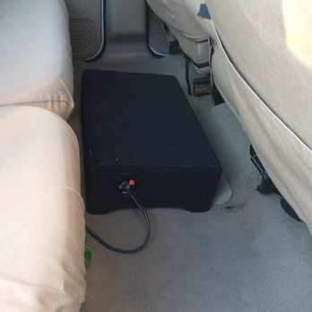 Elite Audio - low profile 10" sub sits perfectly in middle of back fooor - Car Stereo Installation Near Me - Jensen Beach, Florida