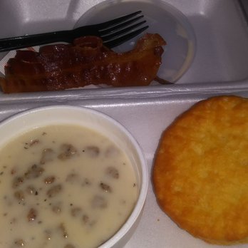 Whataburger - Biscuit & gravy with a side of bacon!!! - Burgers Near Me - Longview, Texas Whataburger - Biscuit & gravy with a side of bacon!!! - Burgers Near Me - Longview, Texas