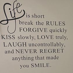 Bright Nails - An affirmation on the wall in the nail salon.
