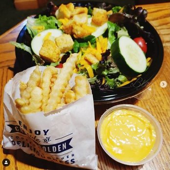 Culver's - Garden Fresco Salad and fries with WI cheese sauce. - Fast Food Near Me - Beloit, Wisconsin