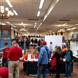 View from one end of the main hall at the 2014 Rochester Mini Maker Faire.