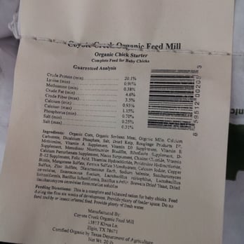 Callahan's General Store - Organic Chick Starter 20.1% Protein Nutrition Info - Hardware Stores Near Me - Austin, Texas Callahan's General Store - Organic Chick Starter 20.1% Protein Nutrition Info - Hardware Stores Near Me - Austin, Texas