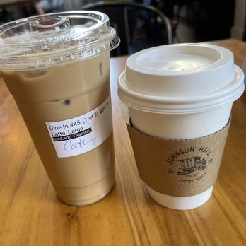 Johnson Hall Coffee House - Iced Tiramisu Latte and Hot Cappuccino - Coffee & Tea Near Me - Hulmeville, Pennsylvania