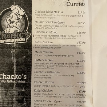 Chacko’s Udipi Indian Cuisine - Menu - Indian Near Me - Duluth, Georgia Chacko’s Udipi Indian Cuisine - Menu - Indian Near Me - Duluth, Georgia