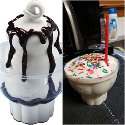 Dairy Queen cop with sprinkles.